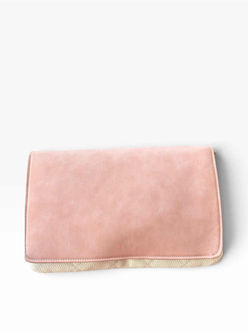 Haute Shore Lexi Blush Pink Suede Foldover Clutch - Haute Shore